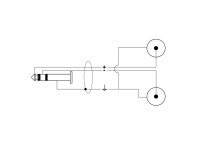 Quiklok RKSA/120-2 Cabo adaptador ROK SOLID Jack Stereo / 2 x RCA M 2 m Quiklok RKSA/120-2 Cabo adaptador ROK SOLID Jack Stereo / 2 x RCA M 2 m
